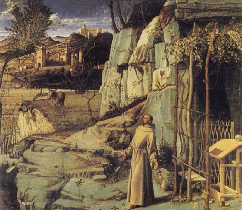 BELLINI, Giovanni St Francis in the Wilderness
